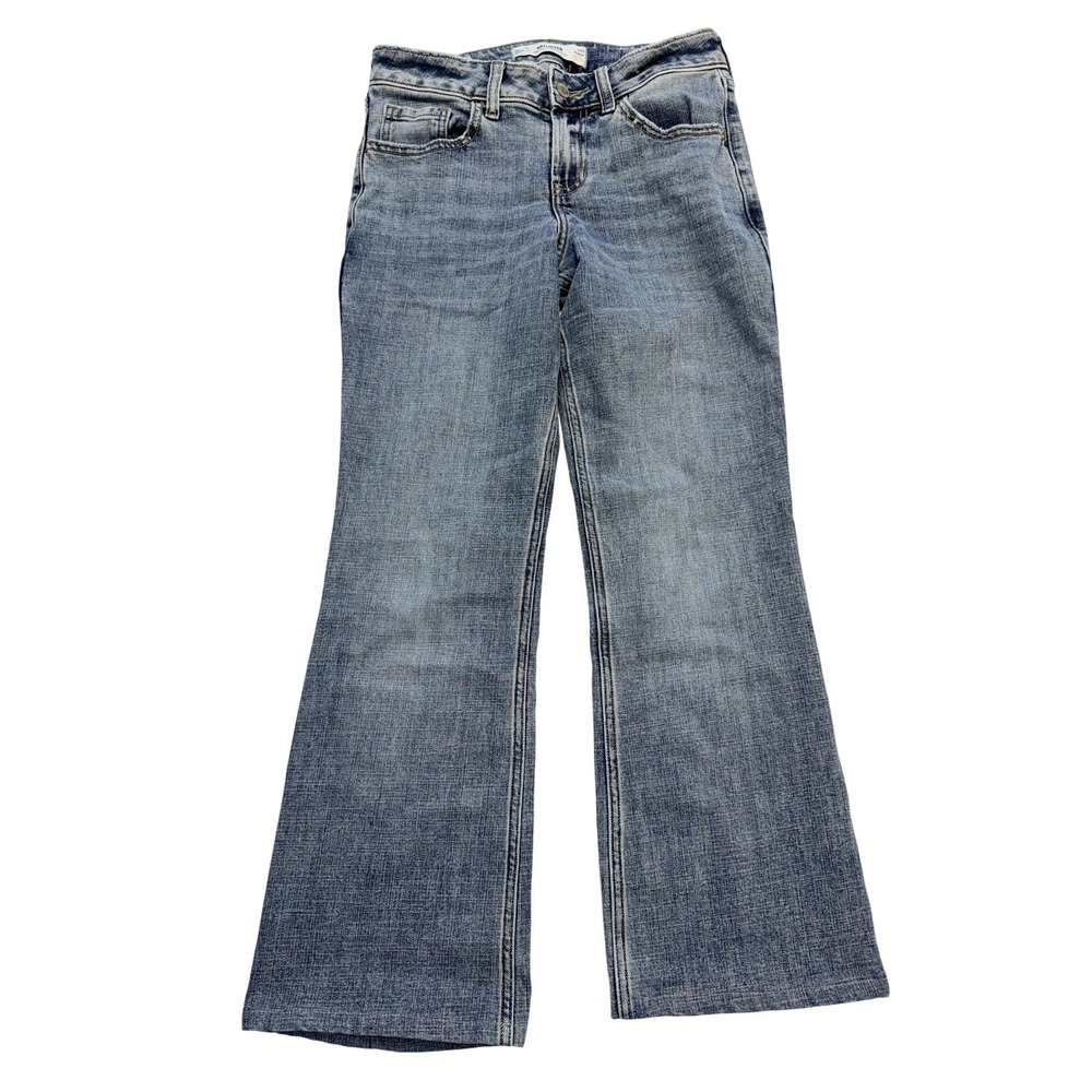 Hollister Mid Rise Relaxed Bootcut Jeans‎ Womens 2R 26x27 Blue Stretch Denim